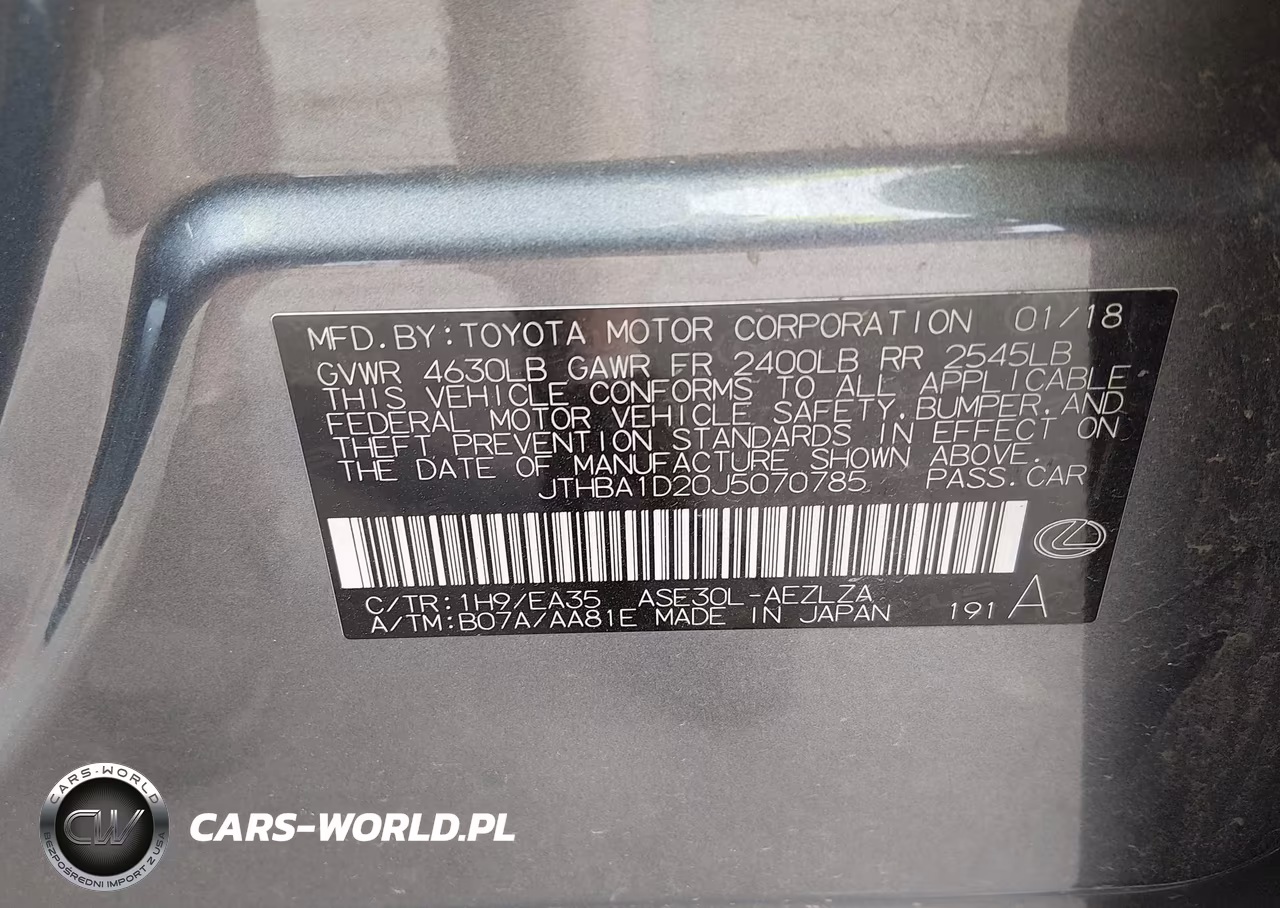 2018 Lexus Is 300 VIN:JTHBA1D20J5070785 - 9