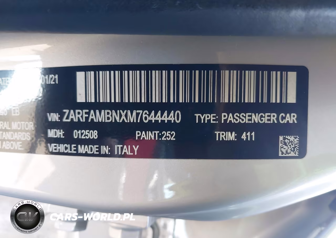2021 Alfa Romeo Giulia Ti Rwd VIN:ZARFAMBNXM7644440 - 9