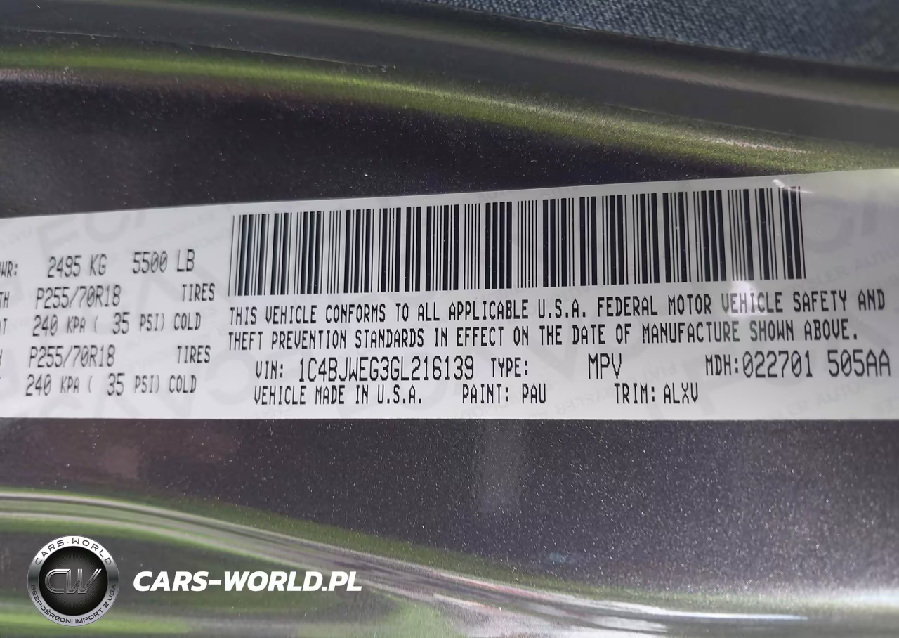 2016 Jeep Wrangler Unlimited Sahara VIN:1C4BJWEG3GL216139 - 9