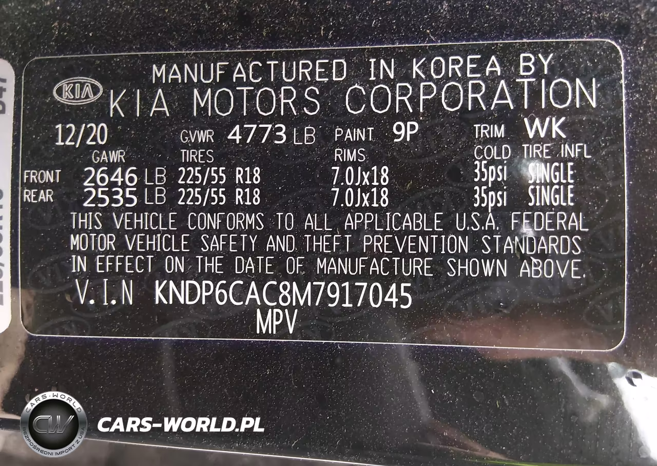 2021 Kia Sportage S VIN:KNDP6CAC8M7917045 - 9