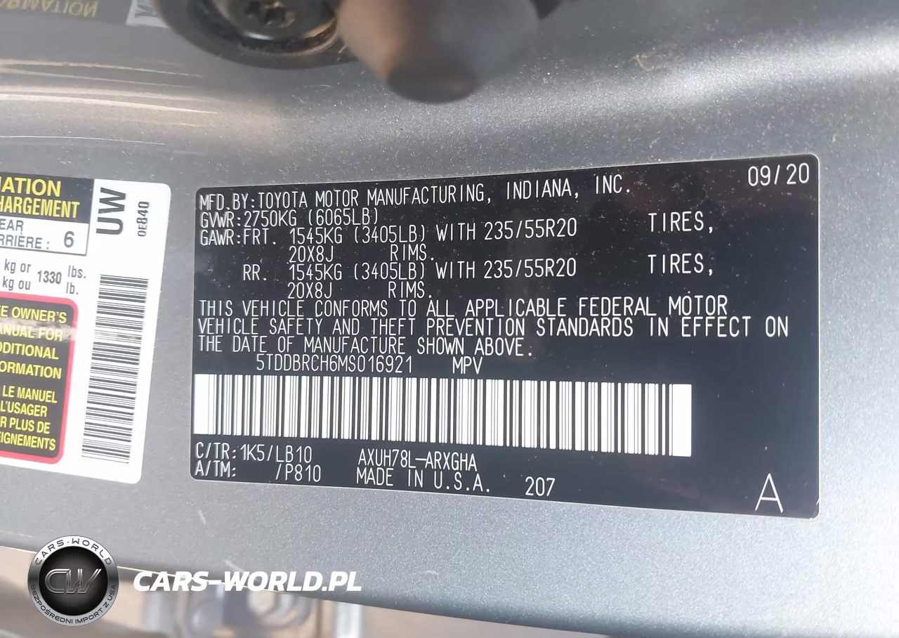 2021 Toyota Highlander Hybrid Limited VIN:5TDDBRCH6MS016921 - 9