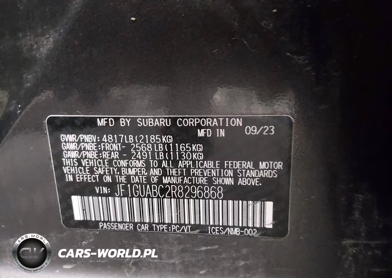 2024 Subaru Impreza Base 5-Door VIN:JF1GUABC2R8296868 - 9