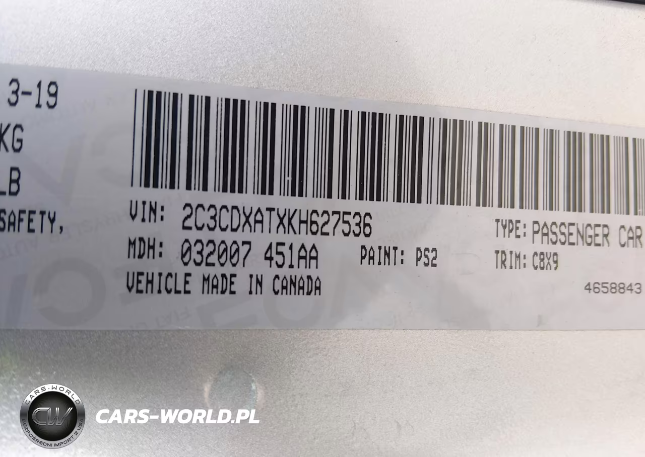 2019 Dodge Charger Police Rwd VIN:2C3CDXATXKH627536 - 9
