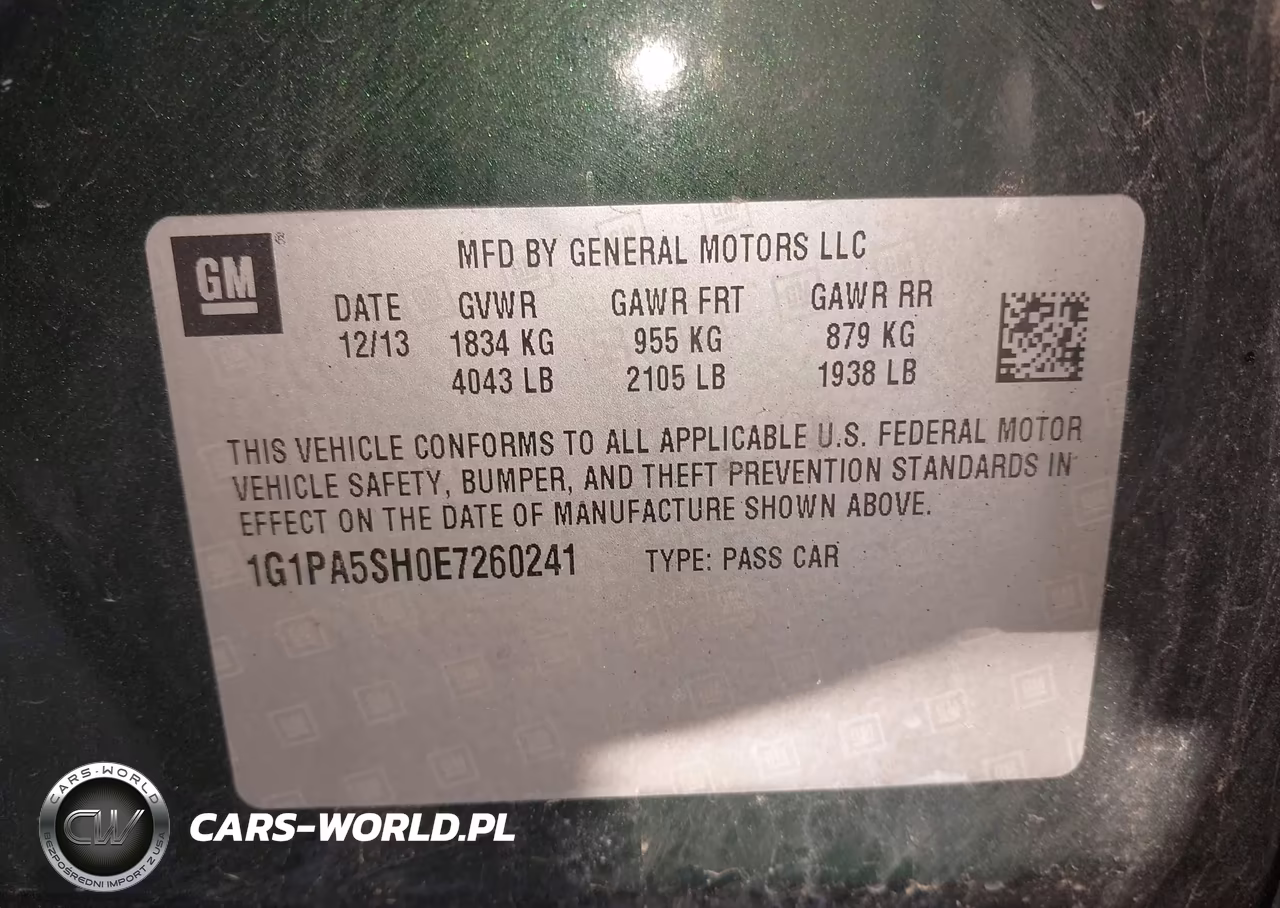 2014 Chevrolet Cruze Ls Auto VIN:1G1PA5SH0E7260241 - 9