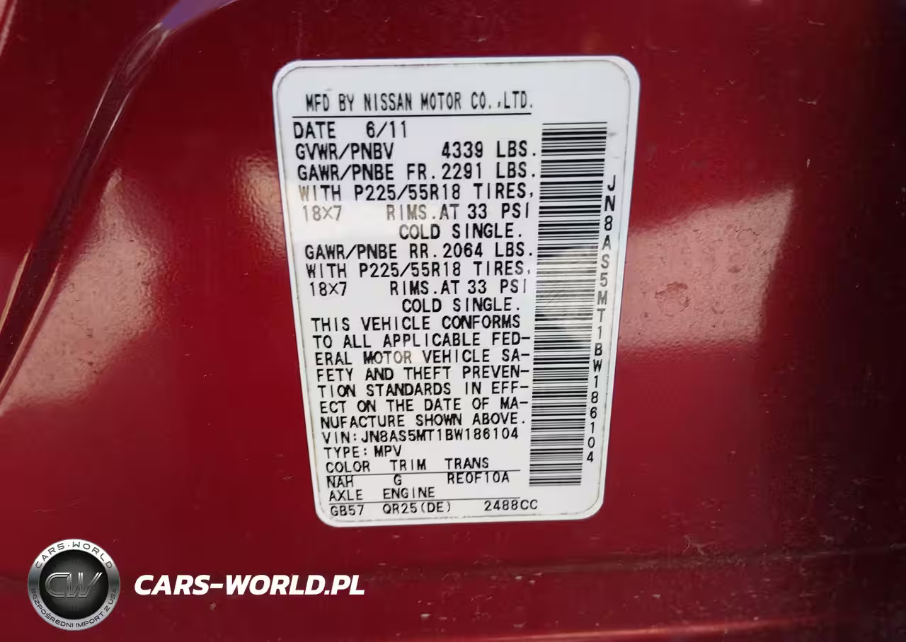 2011 Nissan Rogue Sv VIN:JN8AS5MT1BW186104 - 9