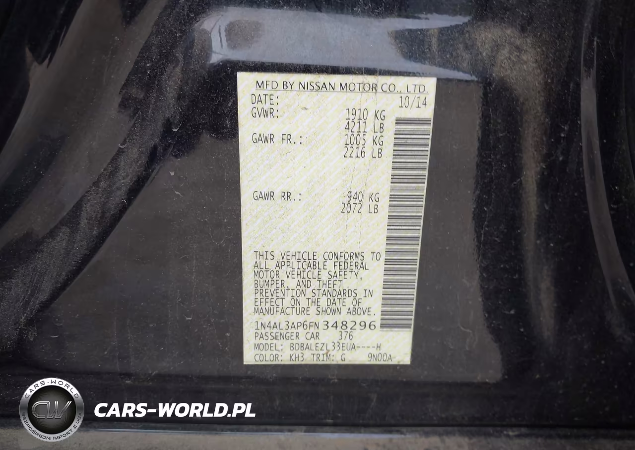 2015 Nissan Altima 2.5 S VIN:1N4AL3AP6FN348296 - 9
