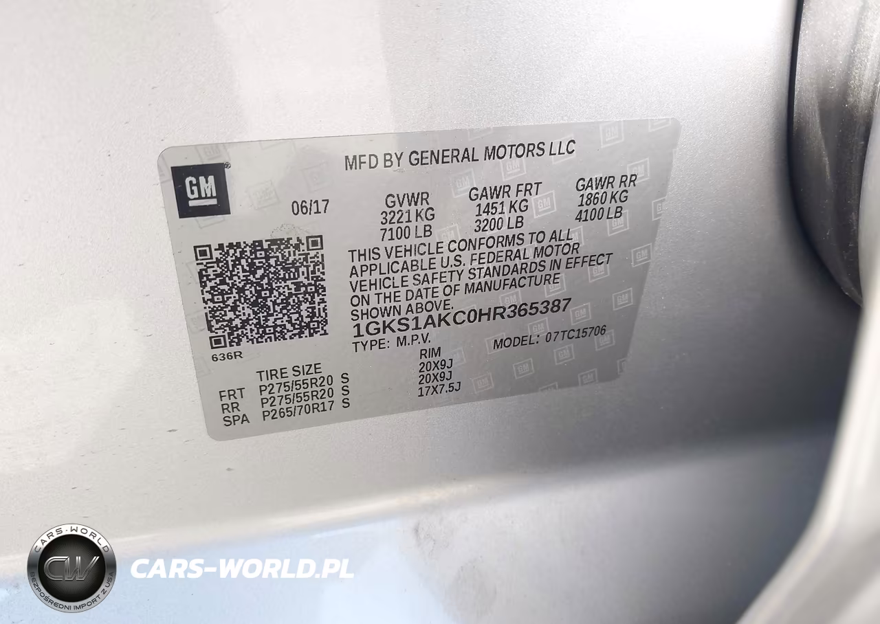 2017 GMC Yukon Sle VIN:1GKS1AKC0HR365387 - 9