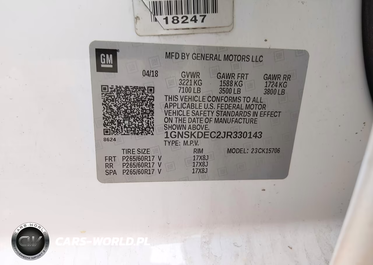 2018 Chevrolet Tahoe Commercial Fleet VIN:1GNSKDEC2JR330143 - 9
