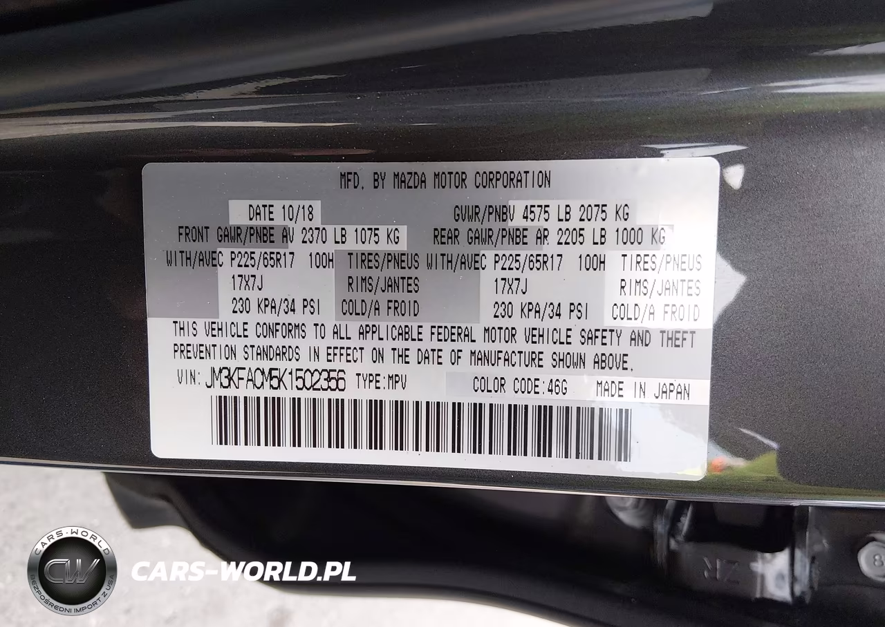2019 Mazda Cx-5 Touring VIN:JM3KFACM5K1502356 - 9
