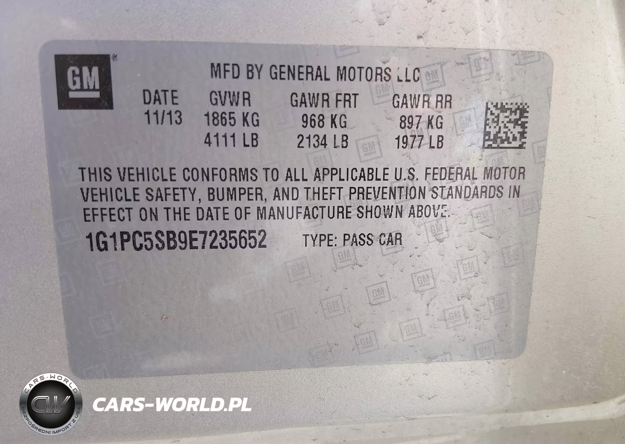 2014 Chevrolet Cruze 1Lt Auto VIN:1G1PC5SB9E7235652 - 9