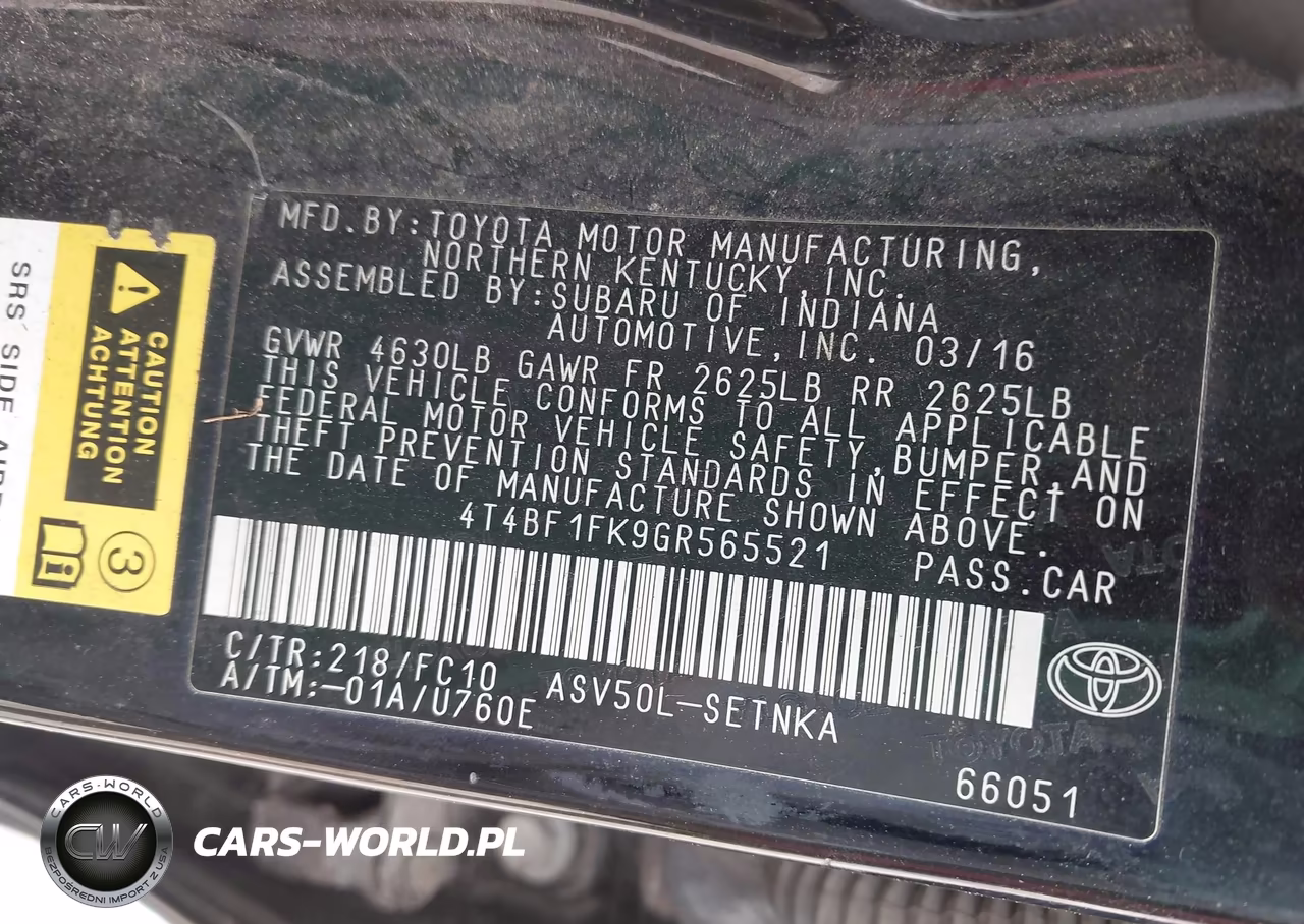 2016 Toyota Camry Le VIN:4T4BF1FK9GR565521 - 9