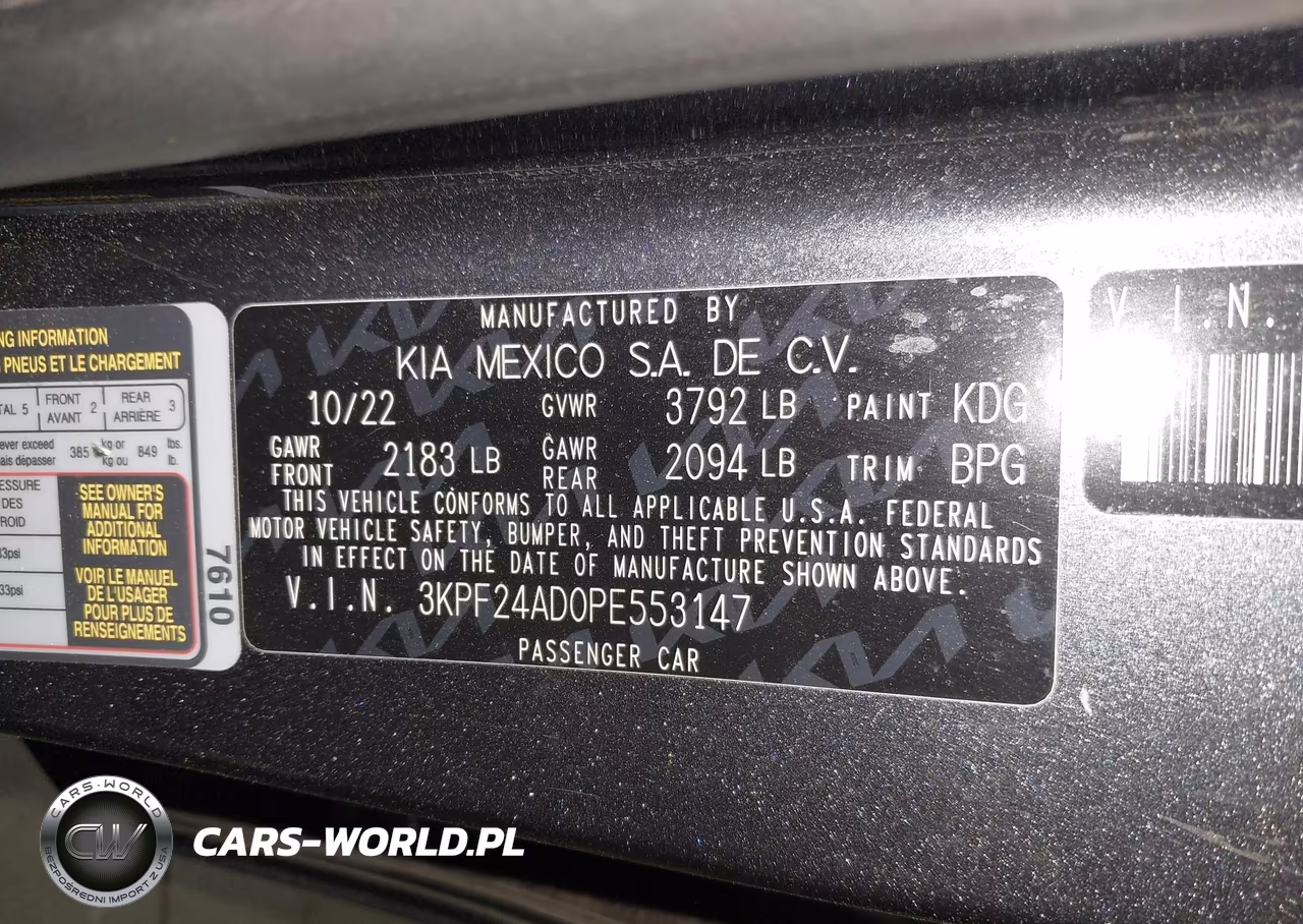 2023 Kia Forte Lxs VIN:3KPF24AD0PE553147 - 9