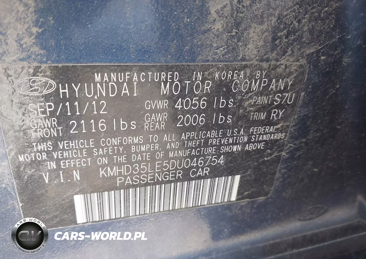 2013 Hyundai Elantra Gt VIN:KMHD35LE5DU046754 - 9