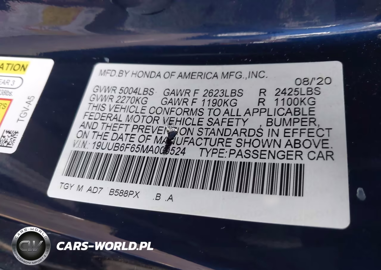 2021 Acura Tlx Advance Package VIN:19UUB6F65MA000524 - 9