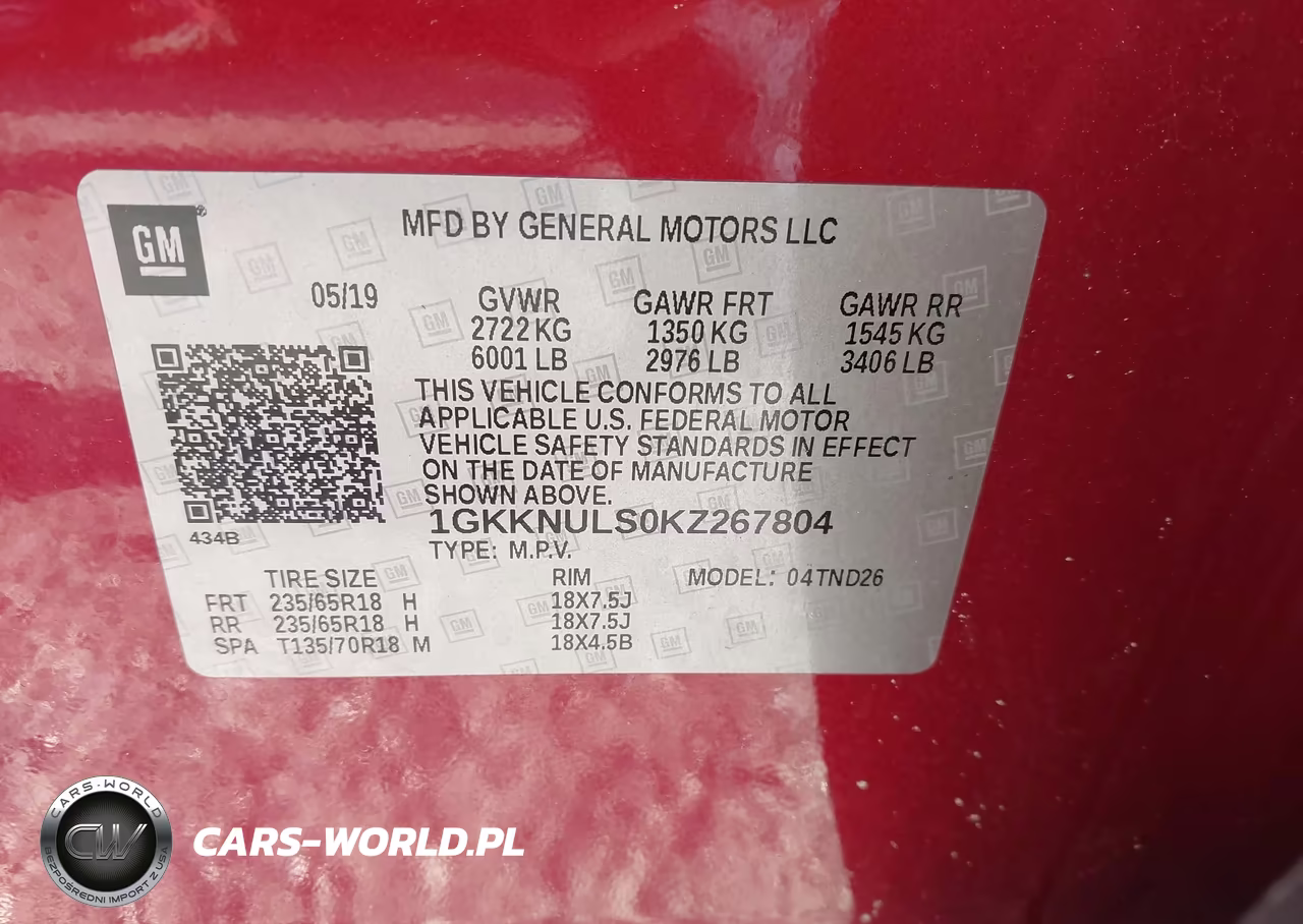 2019 GMC Acadia Slt-1 VIN:1GKKNULS0KZ267804 - 9