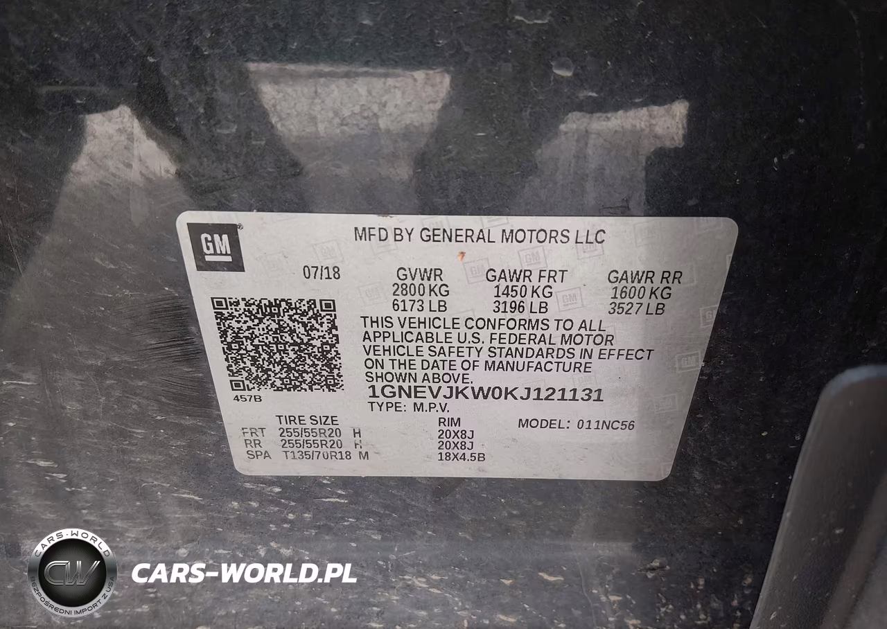 2019 Chevrolet Traverse Rs VIN:1GNEVJKW0KJ121131 - 9
