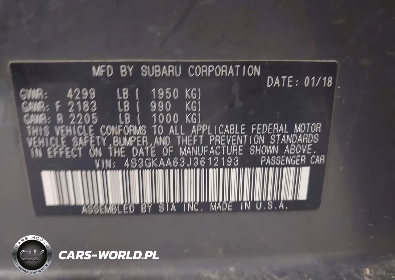 2018 Subaru Impreza 2.0I VIN:4S3GKAA63J3612193 - 9