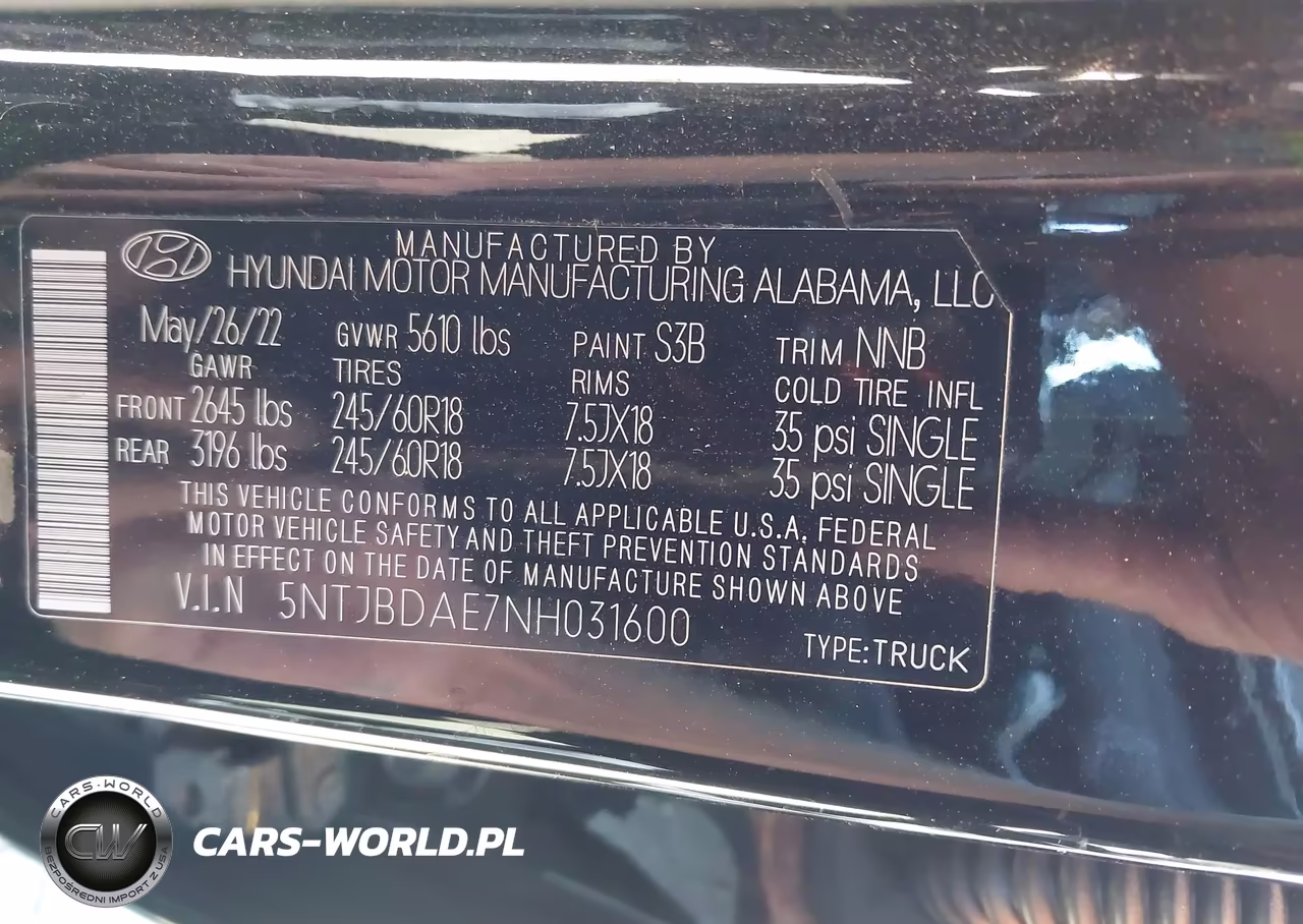 2022 Hyundai Santa Cruz Sel VIN:5NTJBDAE7NH031600 - 9