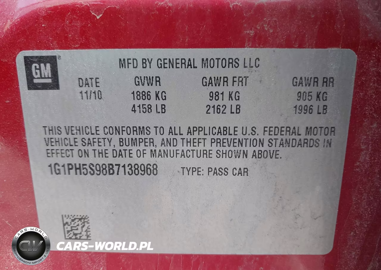 2011 Chevrolet Cruze Ltz VIN:1G1PH5S98B7138968 - 9