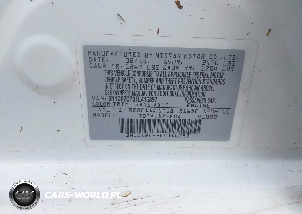 2015 Nissan Versa Note Sv VIN:3N1CE2CP3FL416397 - 9