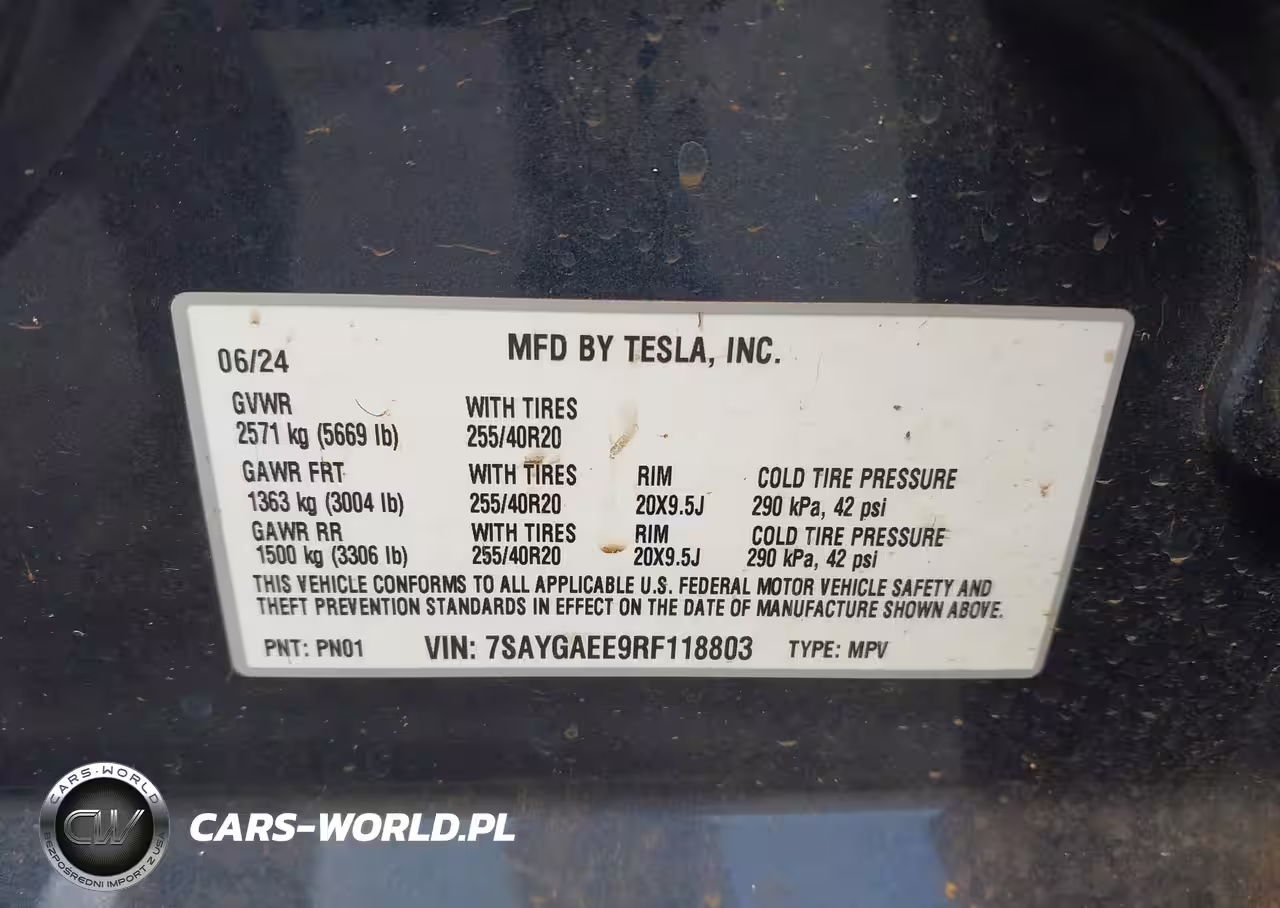 2024 Tesla Model Y Long Range Dual Motor All-Wheel Drive VIN:7SAYGAEE9RF118803 - 9