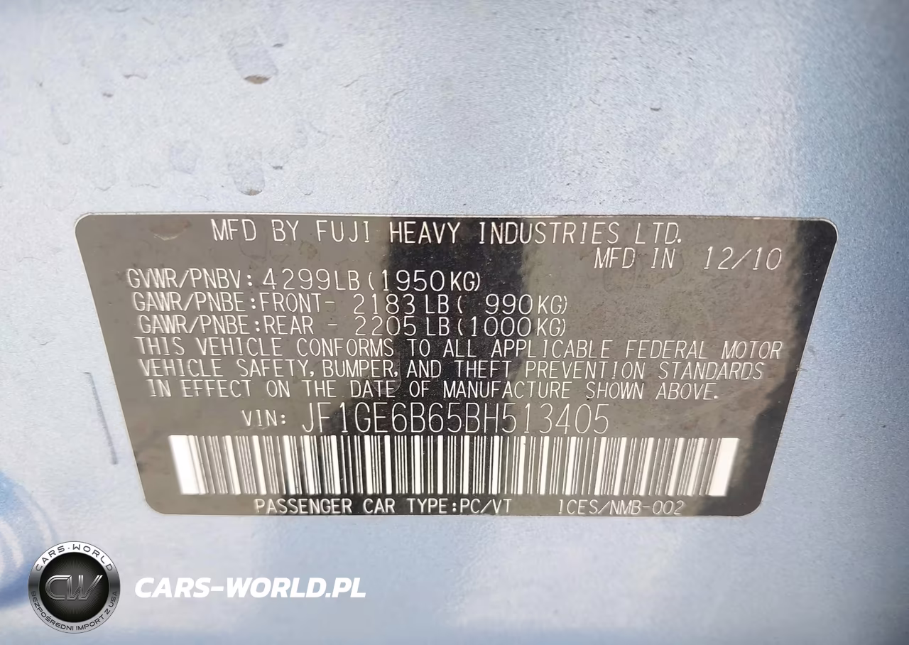 2011 Subaru Impreza 2.5I Premium VIN:JF1GE6B65BH513405 - 9