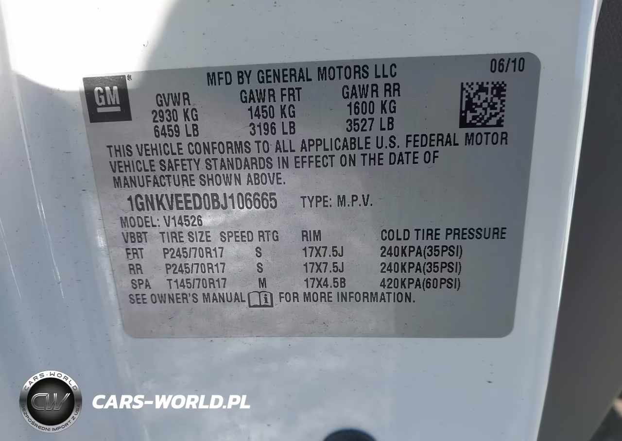 2011 Chevrolet Traverse Ls VIN:1GNKVEED0BJ106665 - 9
