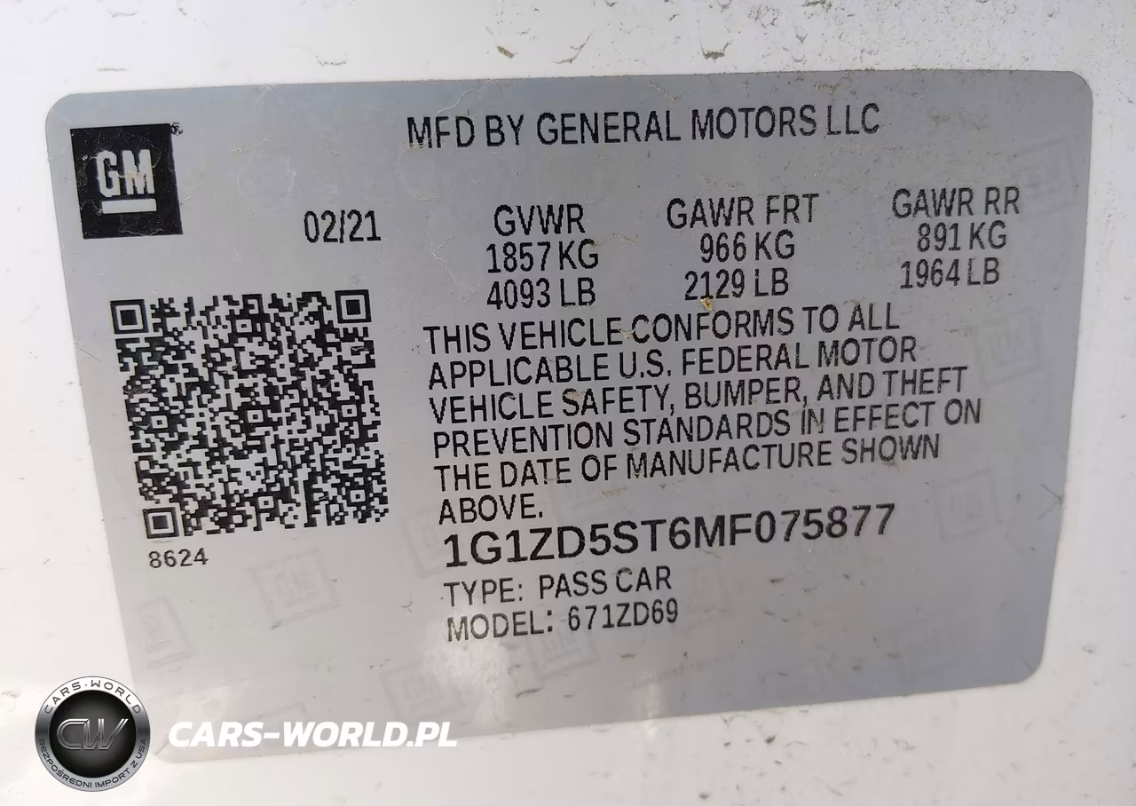 2021 Chevrolet Malibu Fwd Lt VIN:1G1ZD5ST6MF075877 - 9