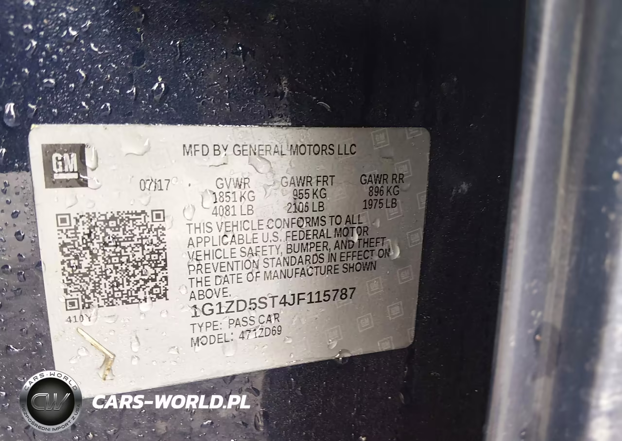 2018 Chevrolet Malibu Lt VIN:1G1ZD5ST4JF115787 - 9