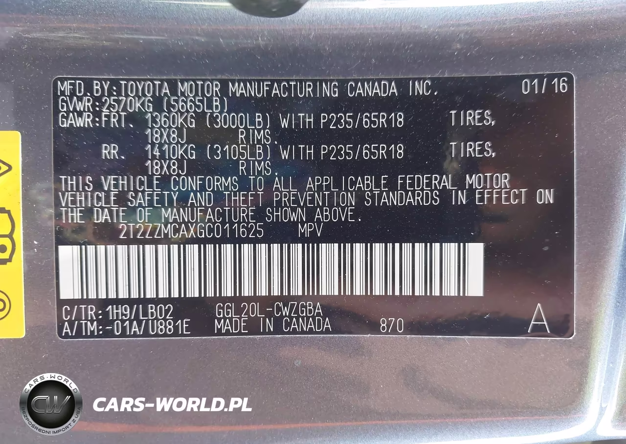 2016 Lexus Rx 350 VIN:2T2ZZMCAXGC011625 - 9
