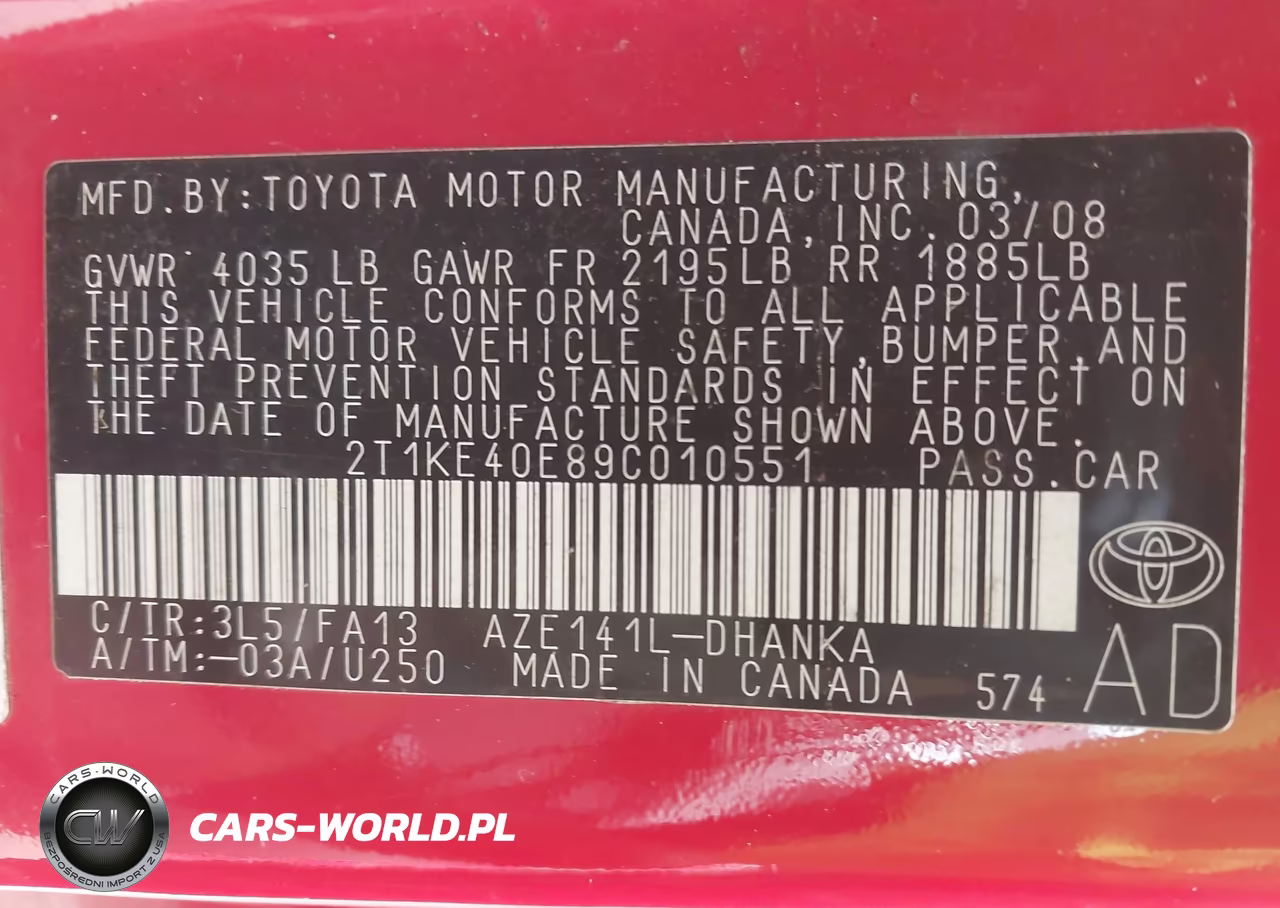 2009 Toyota Matrix S VIN:2T1KE40E89C010551 - 9