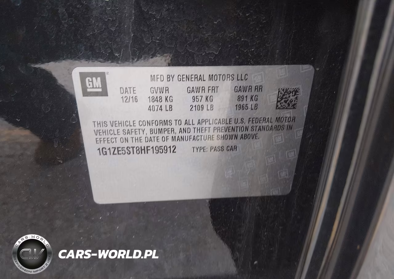 2017 Chevrolet Malibu 1Lt VIN:1G1ZE5ST8HF195912 - 9