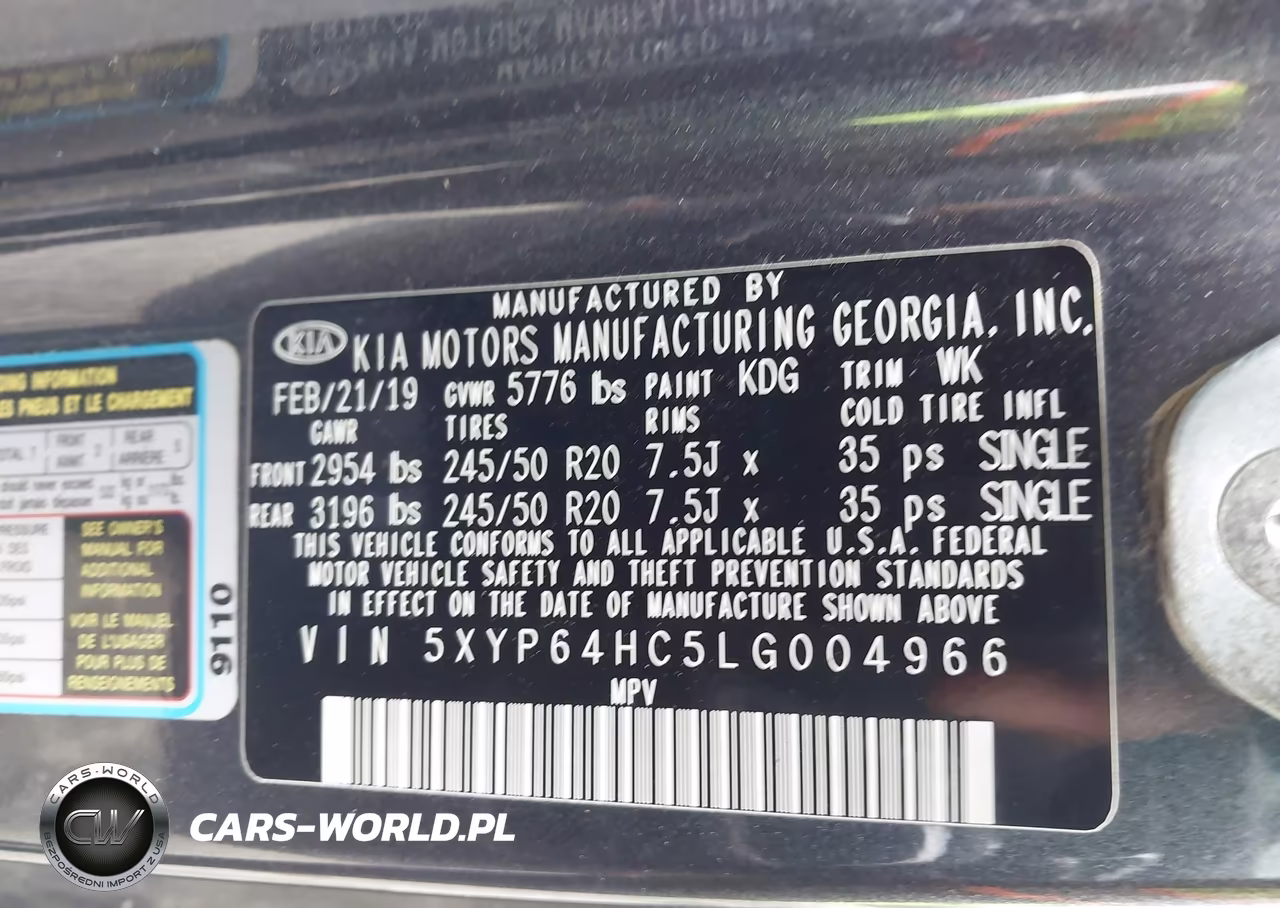 2020 Kia Telluride S VIN:5XYP64HC5LG004966 - 9