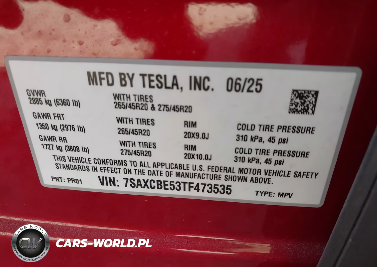2026 Tesla Model X All-Wheel Drive VIN:7SAXCBE53TF473535 - 9