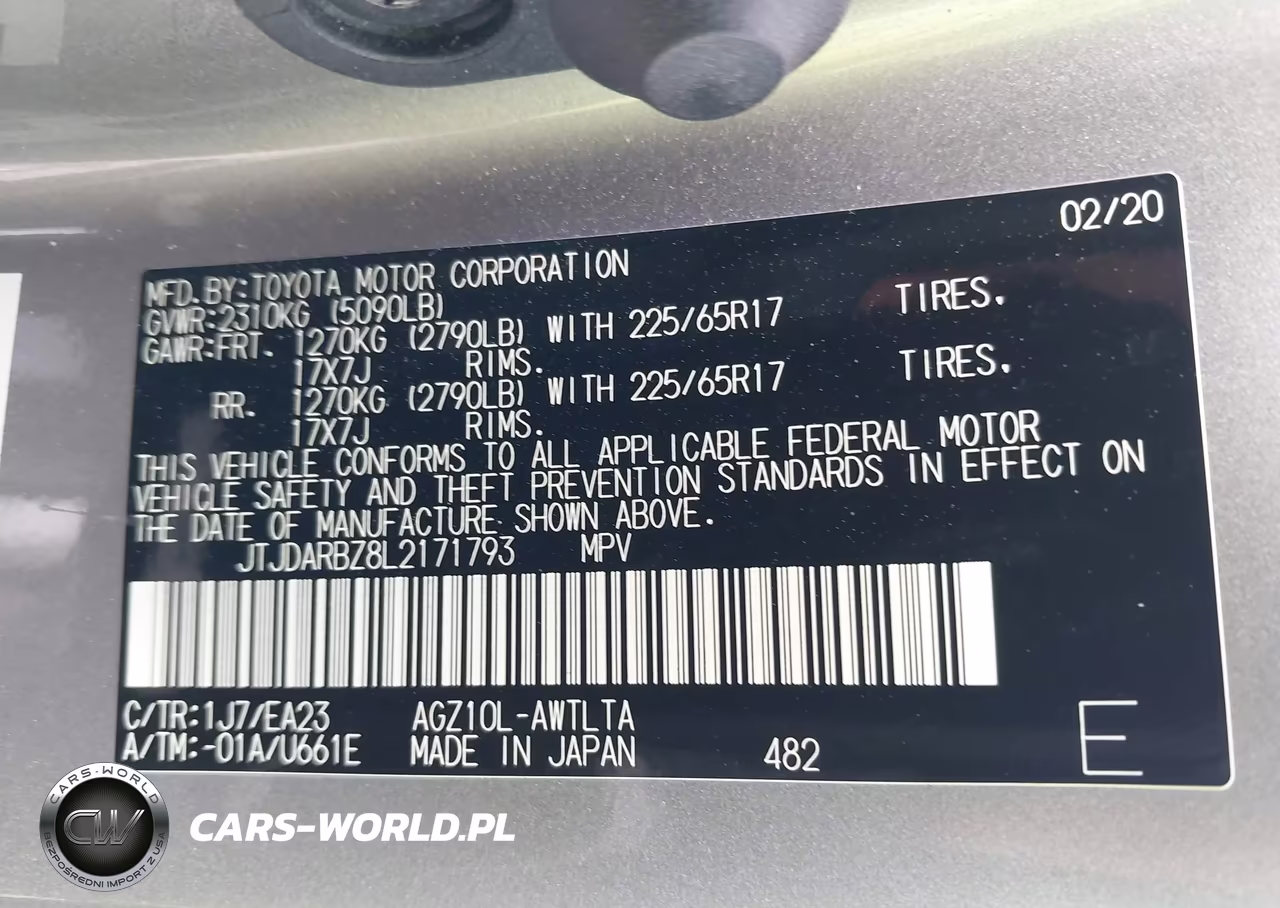 2020 Lexus Nx 300 VIN:JTJDARBZ8L2171793 - 9
