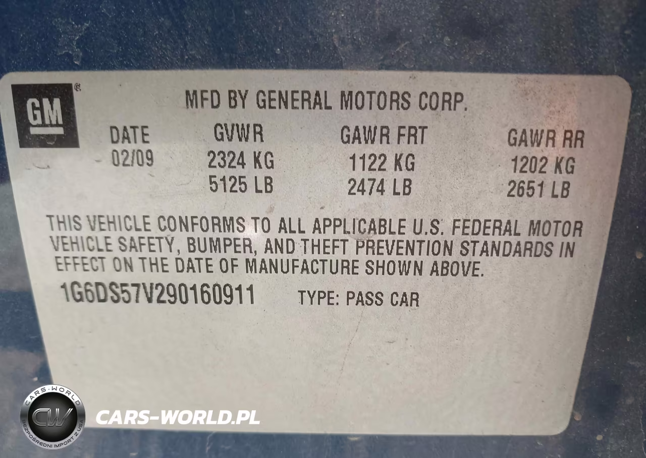 2009 Cadillac Cts Standard VIN:1G6DS57V290160911 - 9