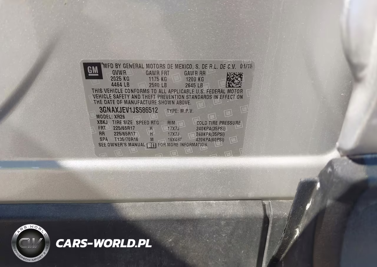 2018 Chevrolet Equinox Lt VIN:3GNAXJEV1JS586512 - 9