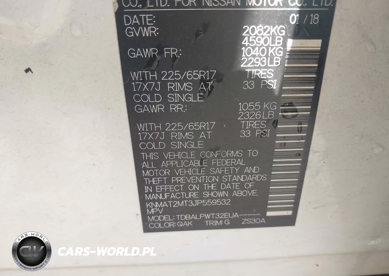 2018 Nissan Rogue S VIN:KNMAT2MT3JP559532 - 9