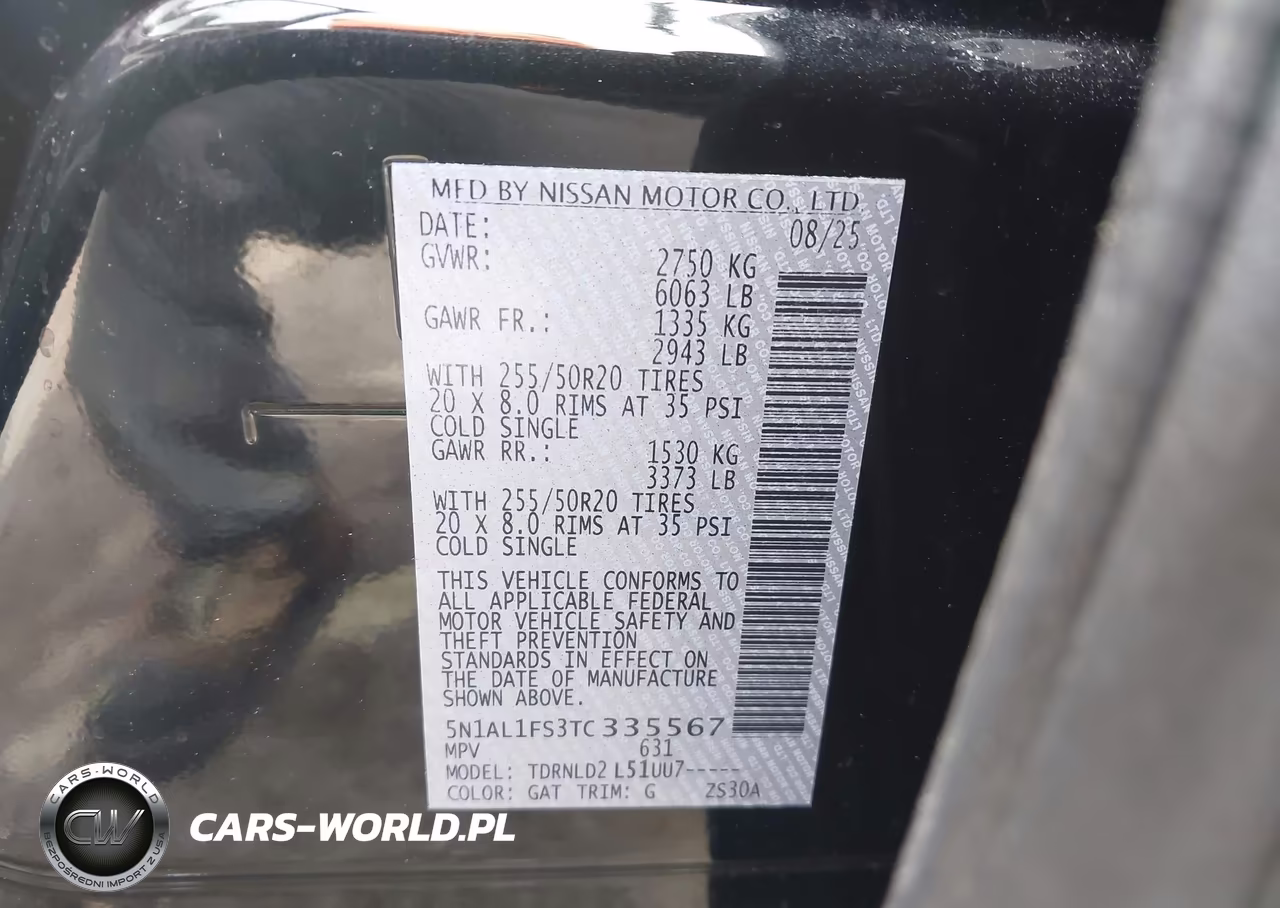 2026 Infiniti Qx60 Luxe Awd VIN:5N1AL1FS3TC335567 - 9