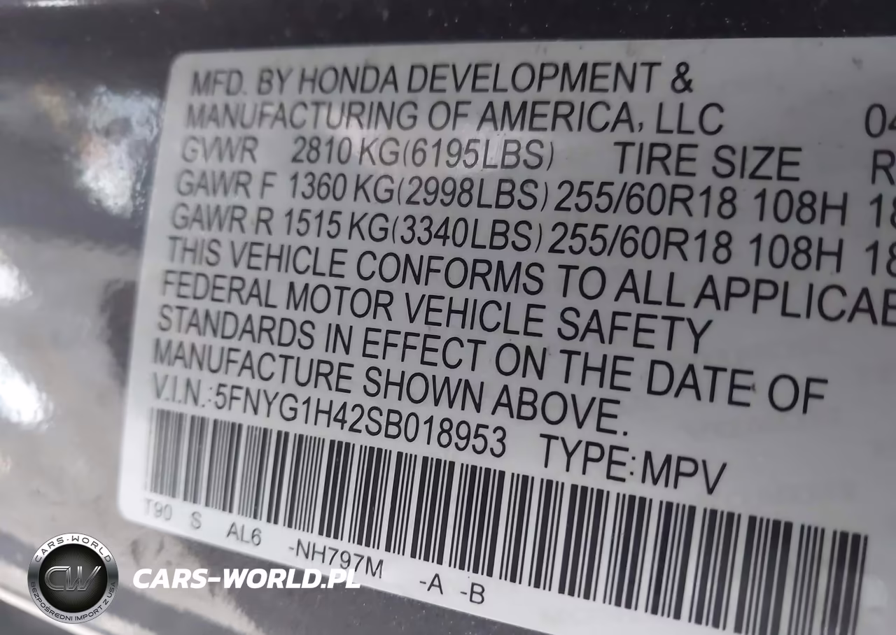 2025 Honda Pilot Ex-L VIN:5FNYG1H42SB018953 - 9