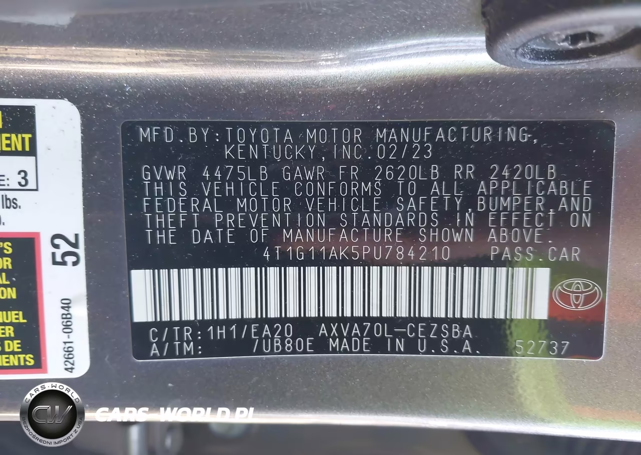 2023 Toyota Camry Se VIN:4T1G11AK5PU784210 - 9
