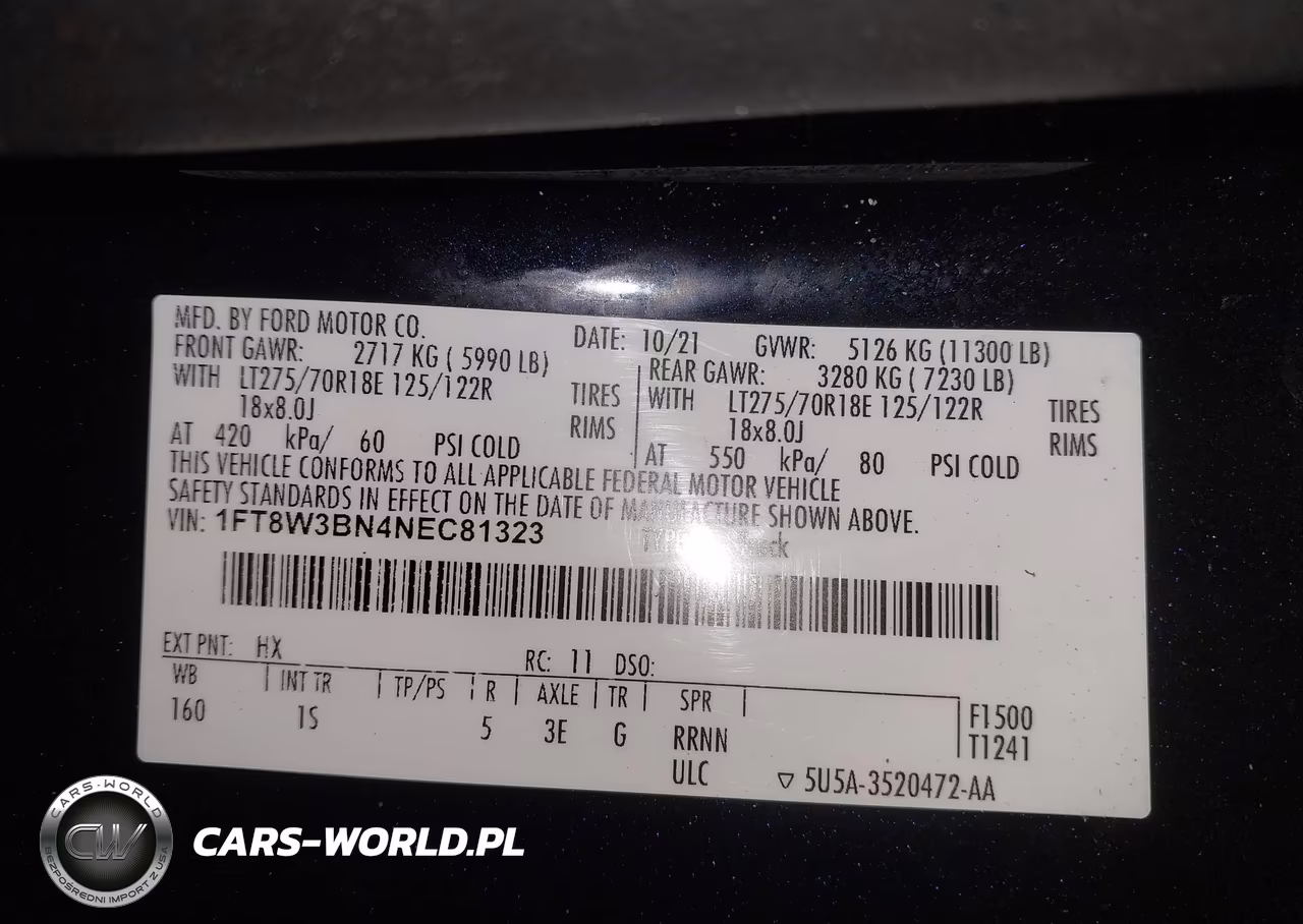 2022 Ford F-350 Xl VIN:1FT8W3BN4NEC81323 - 8