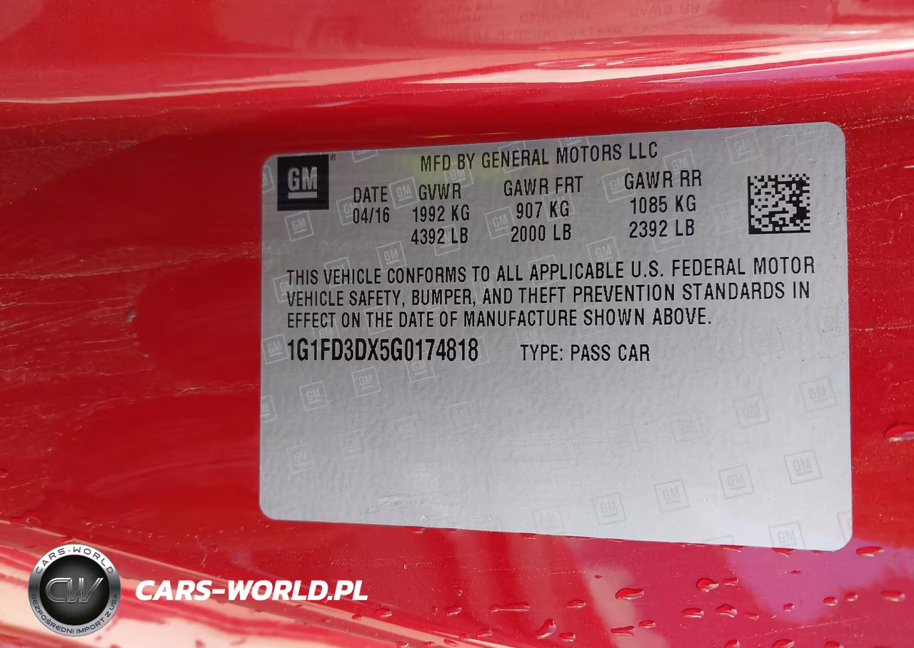 2016 Chevrolet Camaro 2Lt VIN:1G1FD3DX5G0174818 - 9