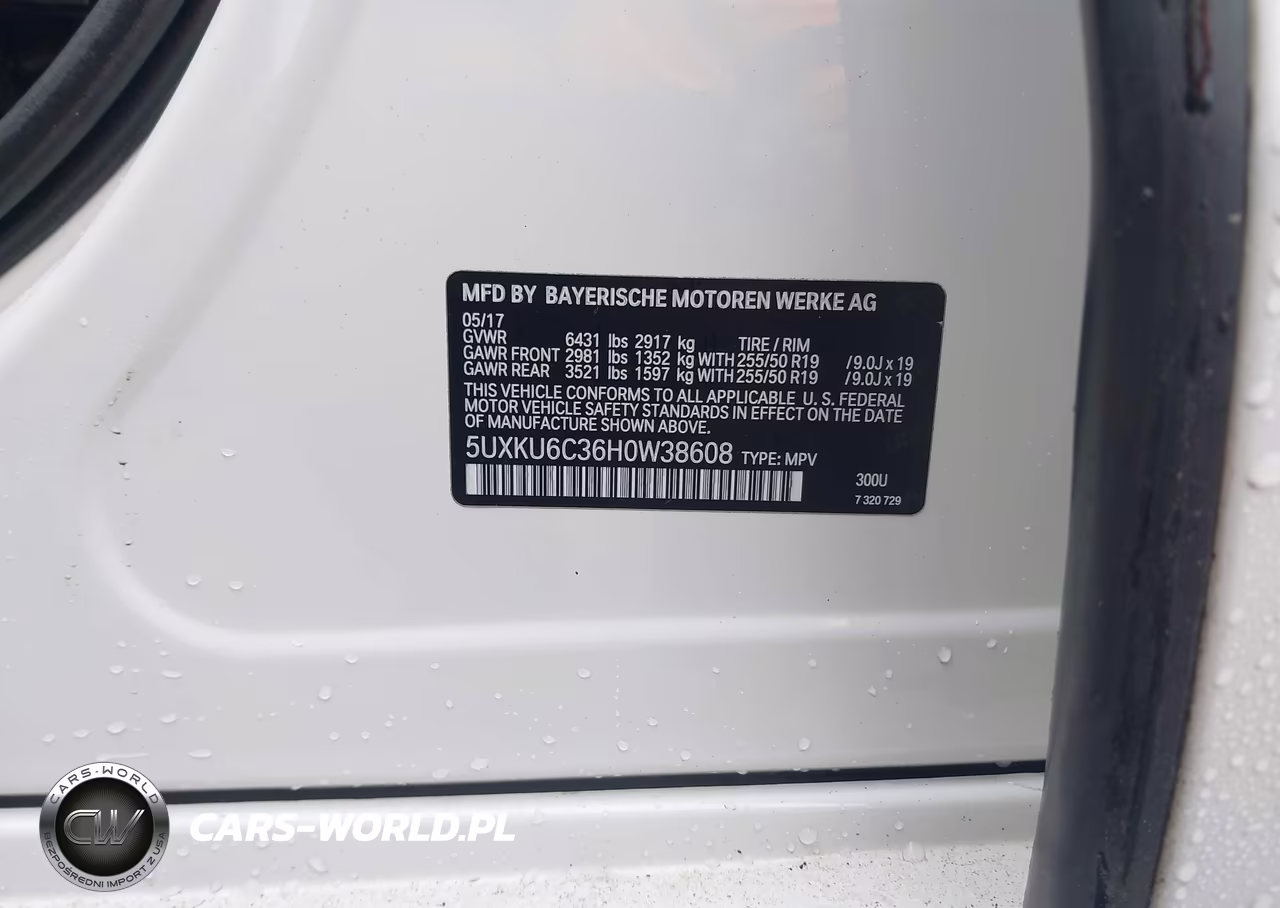 2017 BMW X6 xDrive50I VIN:5UXKU6C36H0W38608 - 9