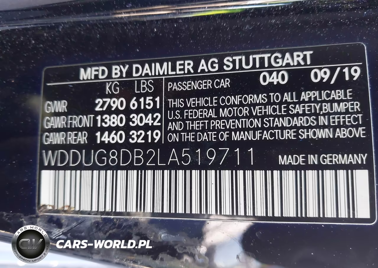 2020 Mercedes-Benz S 560 VIN:WDDUG8DB2LA519711 - 9