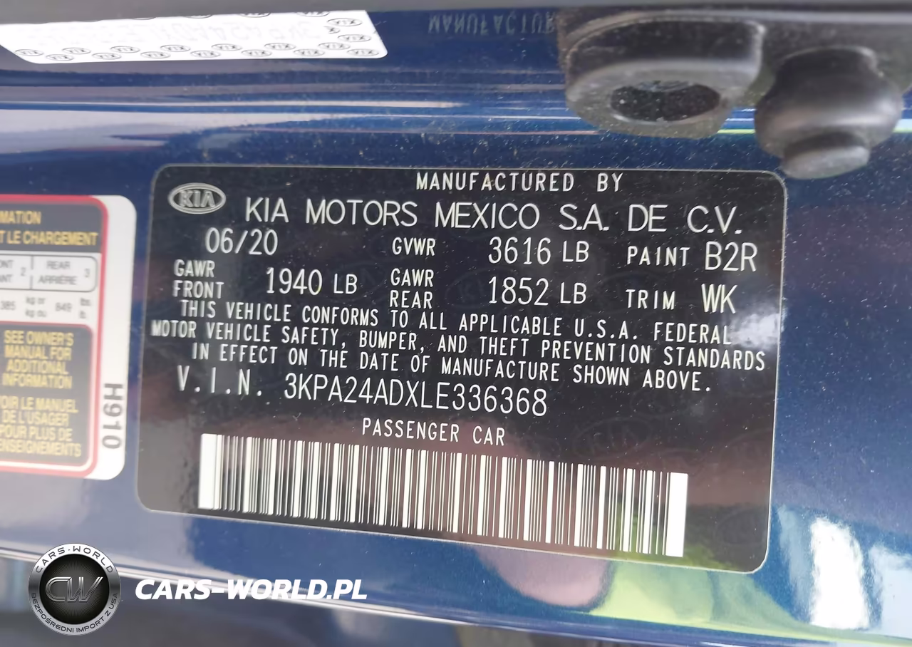 2020 Kia Rio S VIN:3KPA24ADXLE336368 - 9