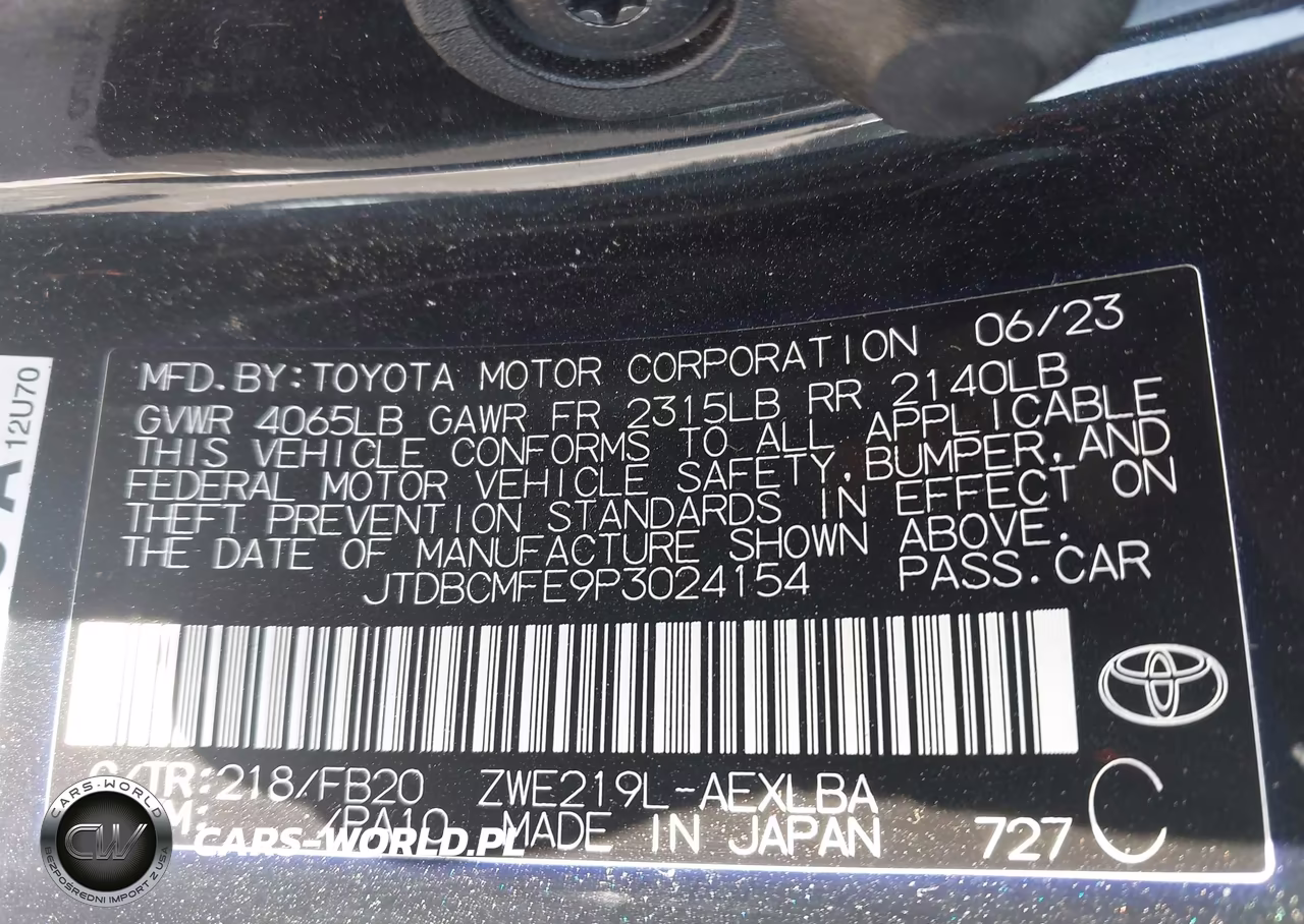 2023 Toyota Corolla Hybrid Le VIN:JTDBCMFE9P3024154 - 9