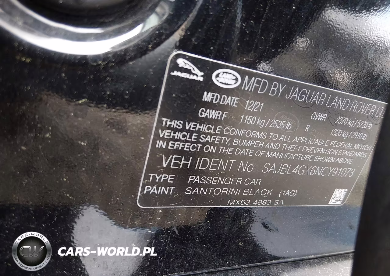 2022 Jaguar Xf R-Dynamic Se P300 Awd Automatic VIN:SAJBL4GX6NCY91073 - 9