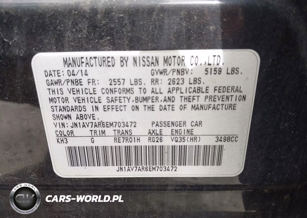 2014 Infiniti Q50 Hybrid Sport VIN:JN1AV7AR6EM703472 - 9