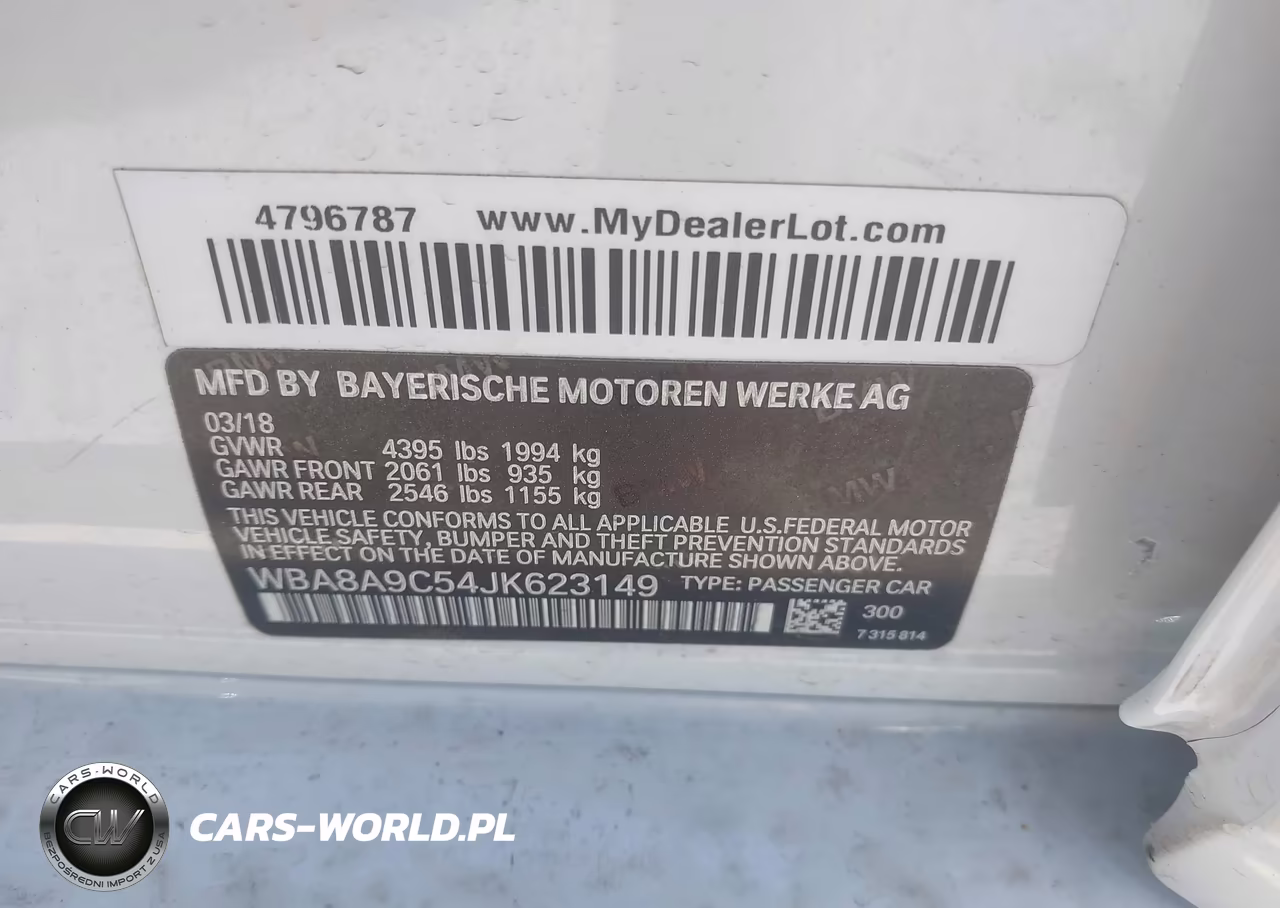 2018 BMW 320I VIN:WBA8A9C54JK623149 - 9